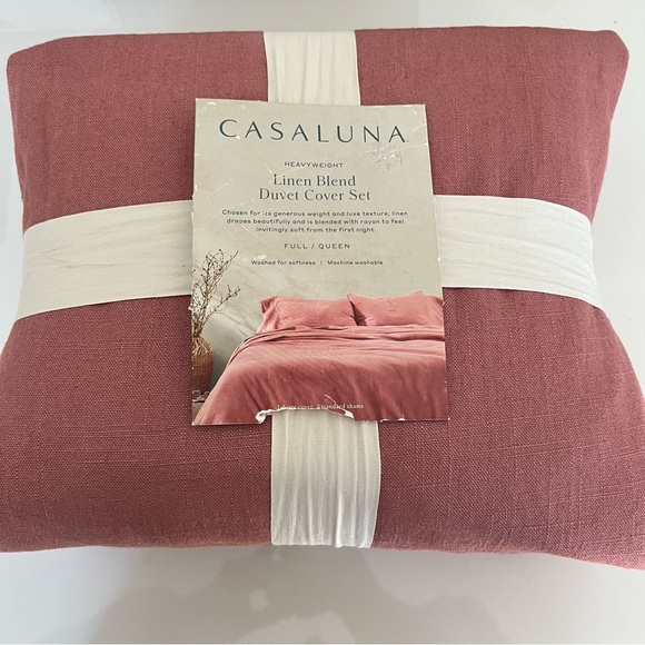 •new• CASALUNA Heavyweight Linen Blend Duvet Cover Full/Queen - Picture 8 of 10